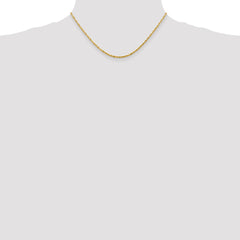 14K 16 inch 2.25mm Ultra Diamond-cut Rope with Lobster Clasp Chain