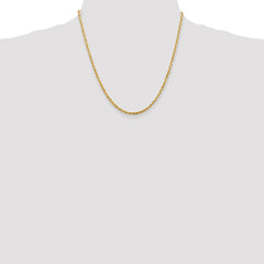 14K 20 inch 2.75mm Ultra Diamond-cut Rope with Lobster Clasp Chain