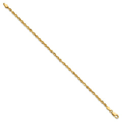 14K 8 inch 2.75mm Ultra Diamond-cut Rope with Lobster Clasp Chain