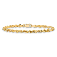 14K 8 inch 4mm Ultra Diamond-cut Rope with Lobster Clasp Chain