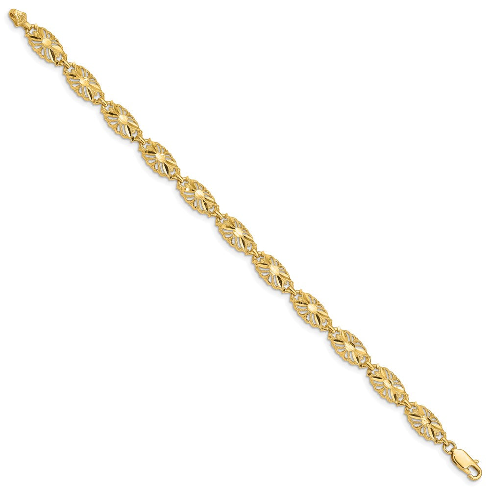 14K Diamond-Cut Bracelet