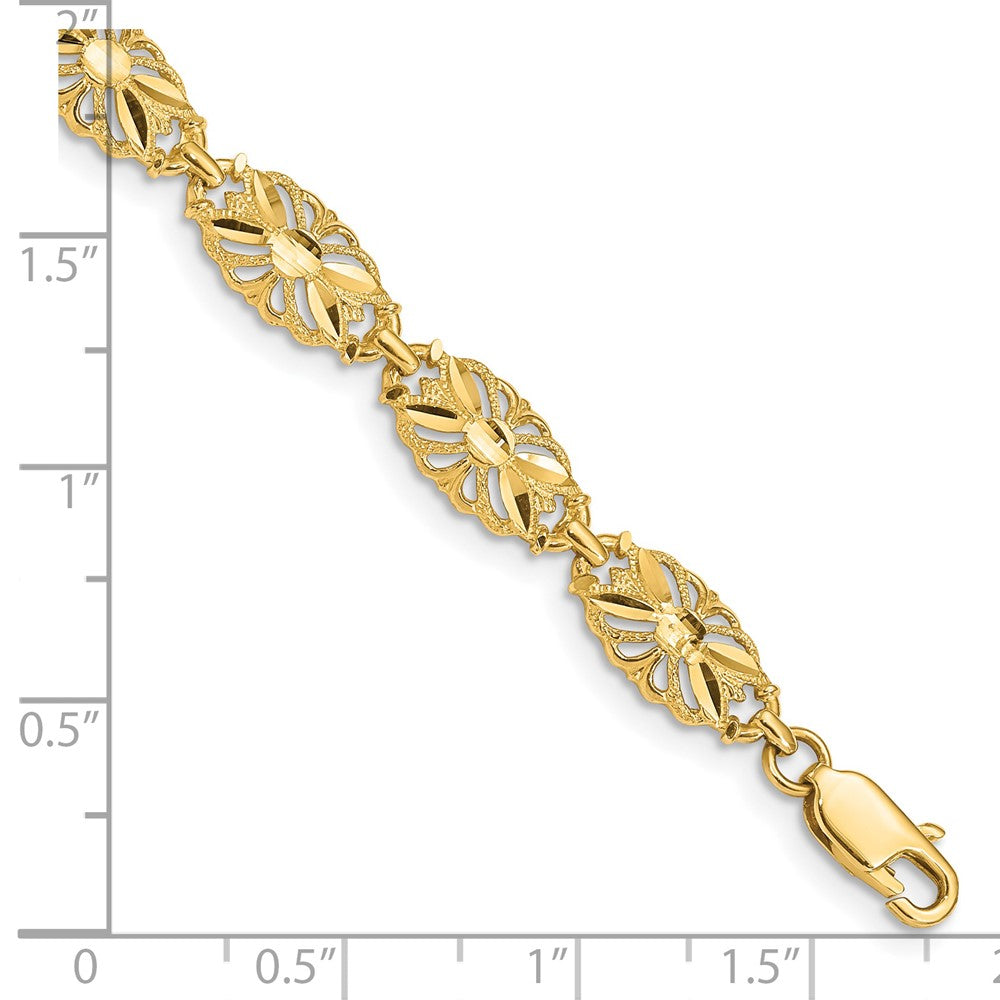 14K Diamond-Cut Bracelet