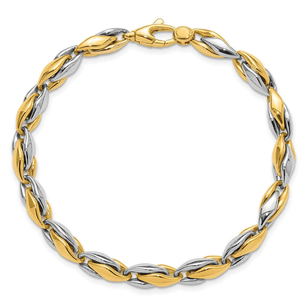 14K Two-tone Polished 7.5in Bracelet