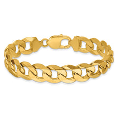 14k 12.0mm Flat Beveled Curb Chain - 3