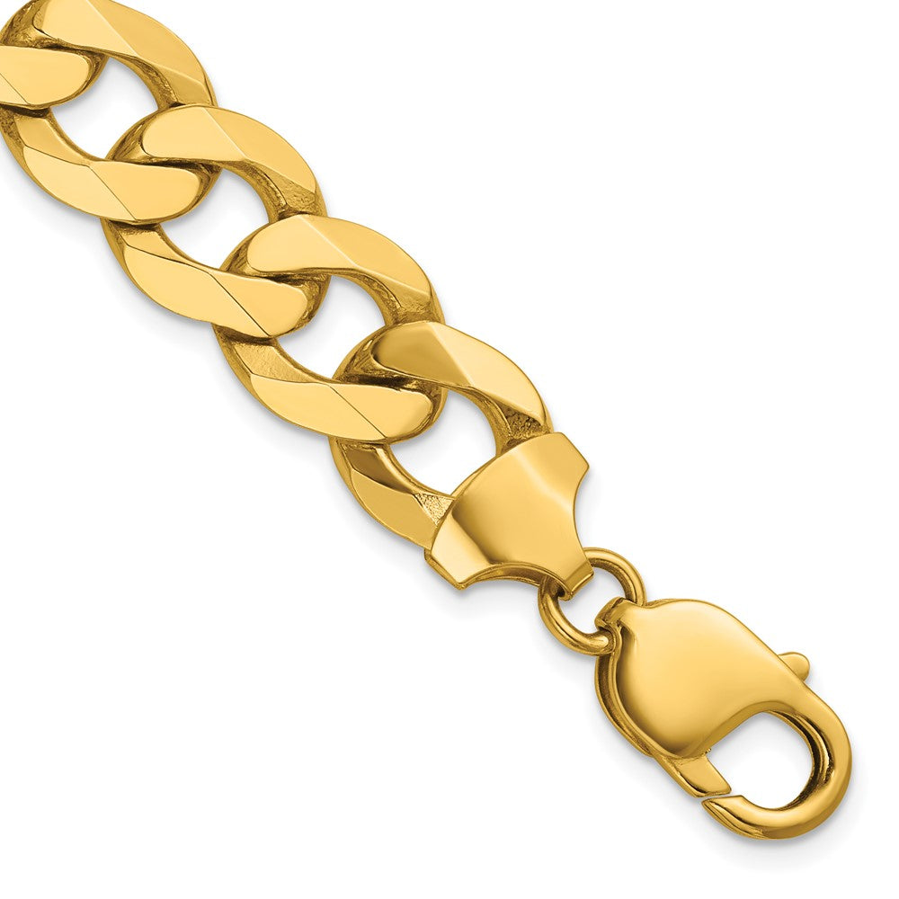 14k 12.0mm Flat Beveled Curb Chain - 3