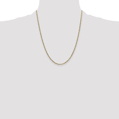 14K 22 inch 1.8mm Flat Figaro with Lobster Clasp Chain