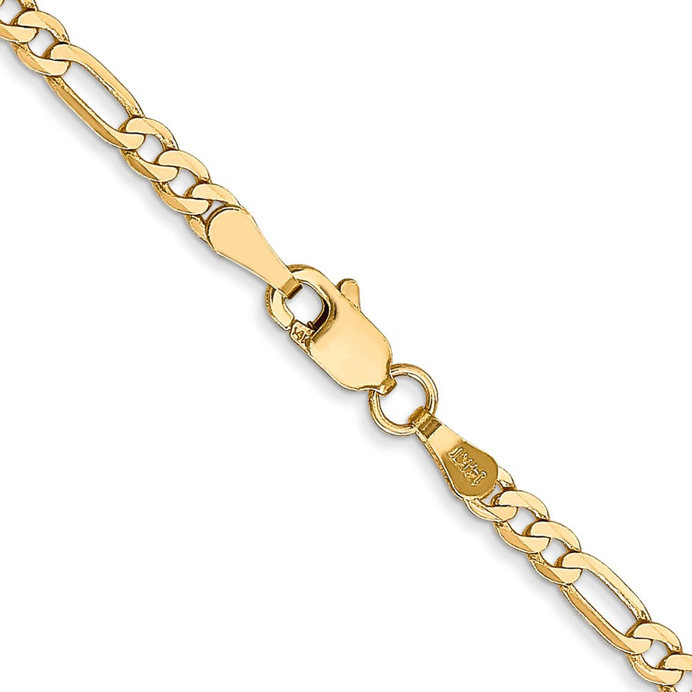 14K 26 inch 2.75mm Flat Figaro with Lobster Clasp Chain