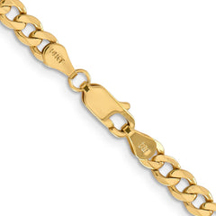 14K 26 inch 4.75mm Flat Figaro with Lobster Clasp Chain