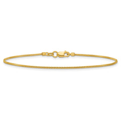14K 8 inch .9mm Franco with Lobster Clasp Bracelet