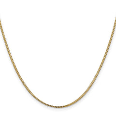 14K 30 inch 1mm Franco with Lobster Clasp Chain