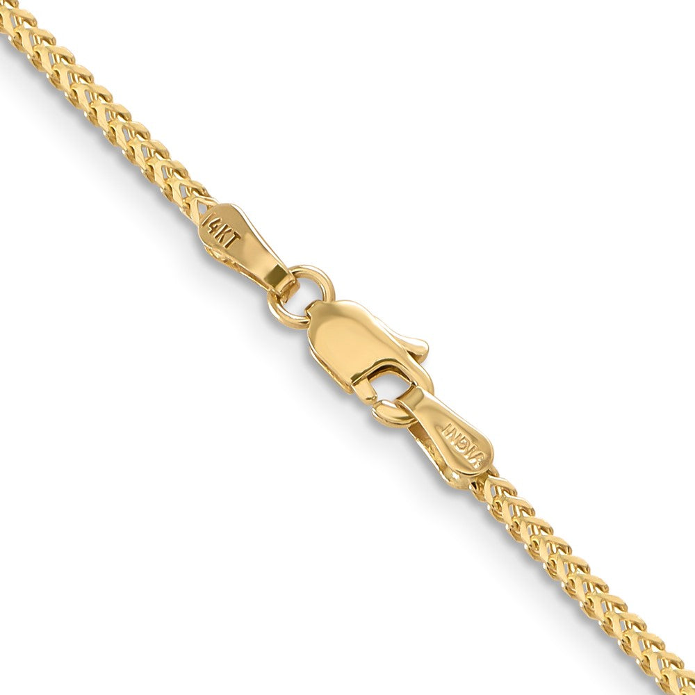 14K 22 inch 1.3mm Franco with Lobster Clasp Chain