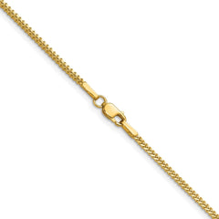 14K 24 inch 1.3mm Franco with Lobster Clasp Chain