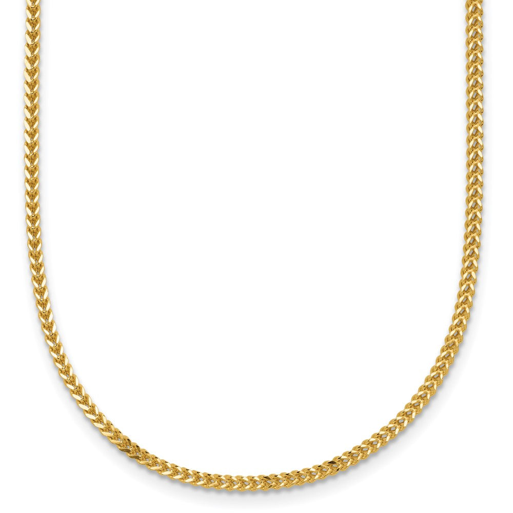 14K 22 inch 1.3mm Franco with Lobster Clasp Chain