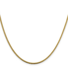 14K 16 inch 1.4mm Franco with Lobster Clasp Chain