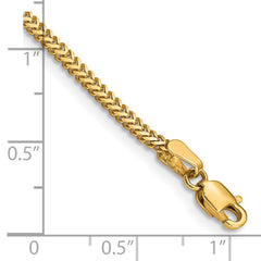 14K 7 inch 1.4mm Franco with Lobster Clasp Bracelet