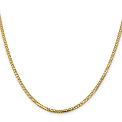 14K 30 inch 2.3mm Franco with Lobster Clasp Chain