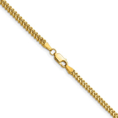 14K 24 inch 2.3mm Franco with Lobster Clasp Chain