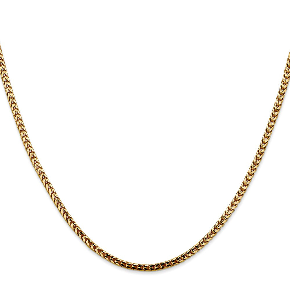 14K 22 inch 2.5mm Franco with Lobster Clasp Chain