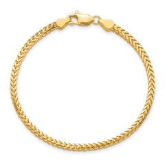14K 7 inch 2.5mm Franco with Lobster Clasp Bracelet