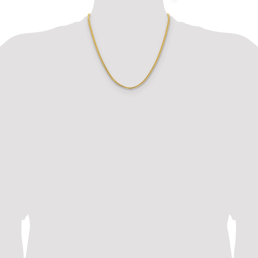 14K 20 inch 3mm Franco with Fancy Lobster Clasp Chain