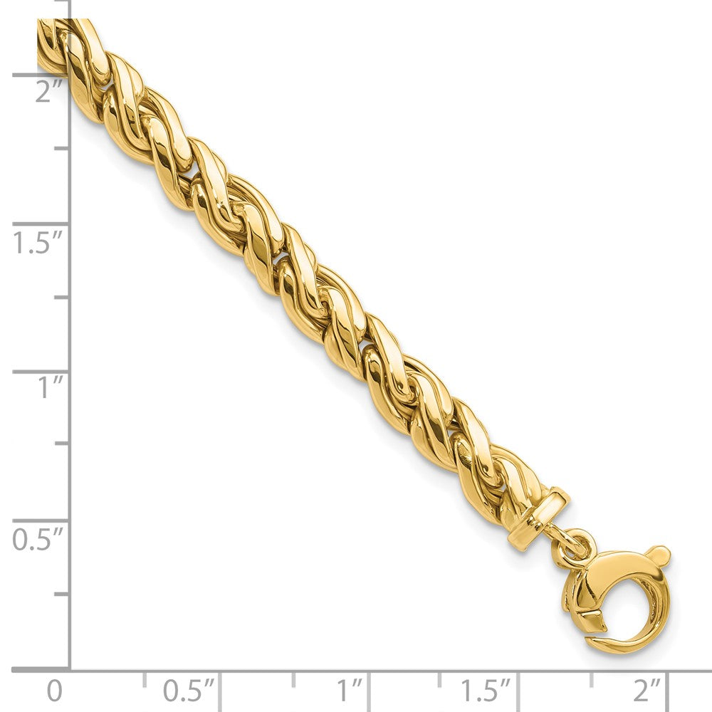 14K Polished 6.00mm Fancy Twist 8 inch Bracelet