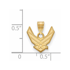 Sterling Silver Gold-plated LogoArt U.S. Air Force Small Pendant