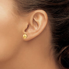 14k Polished 8mm Button Post Earrings
