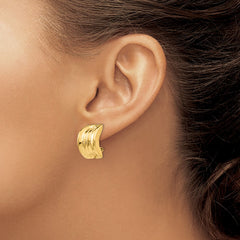 14k Omega Clip Non-pierced Earrings - 2