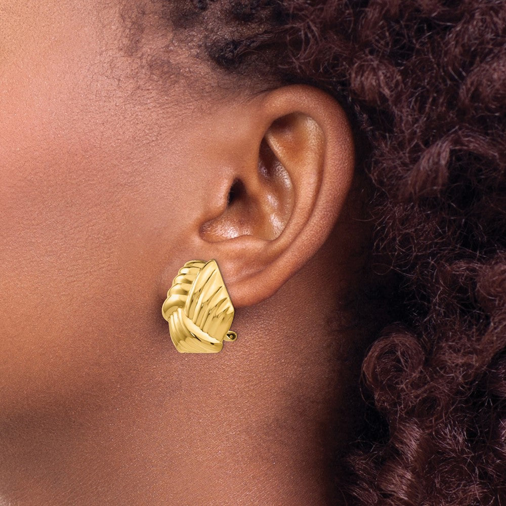 14k Omega Clip Non-pierced Earrings