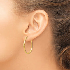 14k Polished Round Endless 2mm Hoop Earrings - 8