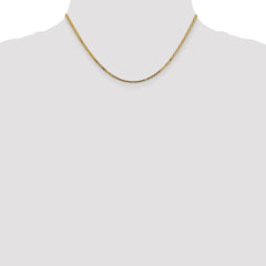 14K 16 inch 1.8mm Lightweight Flat Bismark with Lobster Clasp Chain
