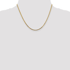 14K 18 inch 1.8mm Lightweight Flat Bismark with Lobster Clasp Chain