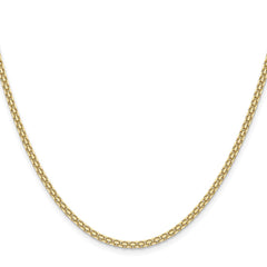 14k 2.2mm Lightweight Flat Bismark Chain - 6