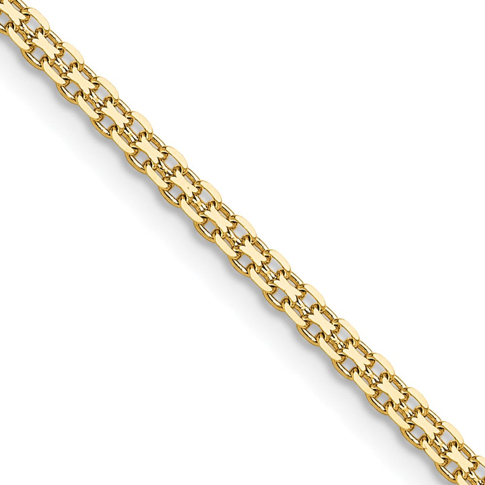 14k 2.2mm Lightweight Flat Bismark Chain - 6