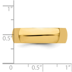 GP Sterling Silver 6mm Half-Round Band