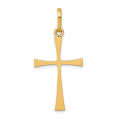 14k Polished Cross Pendant - 9