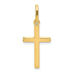 14k Hollow Cross Pendant - 5