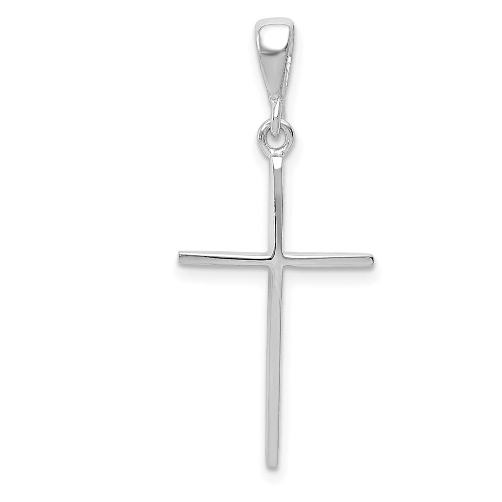 14k White Gold Cross Pendant - 21