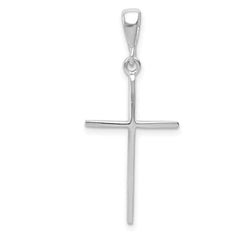 14k White Gold Cross Pendant - 21