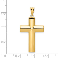 14k Hollow Cross Pendant - 6