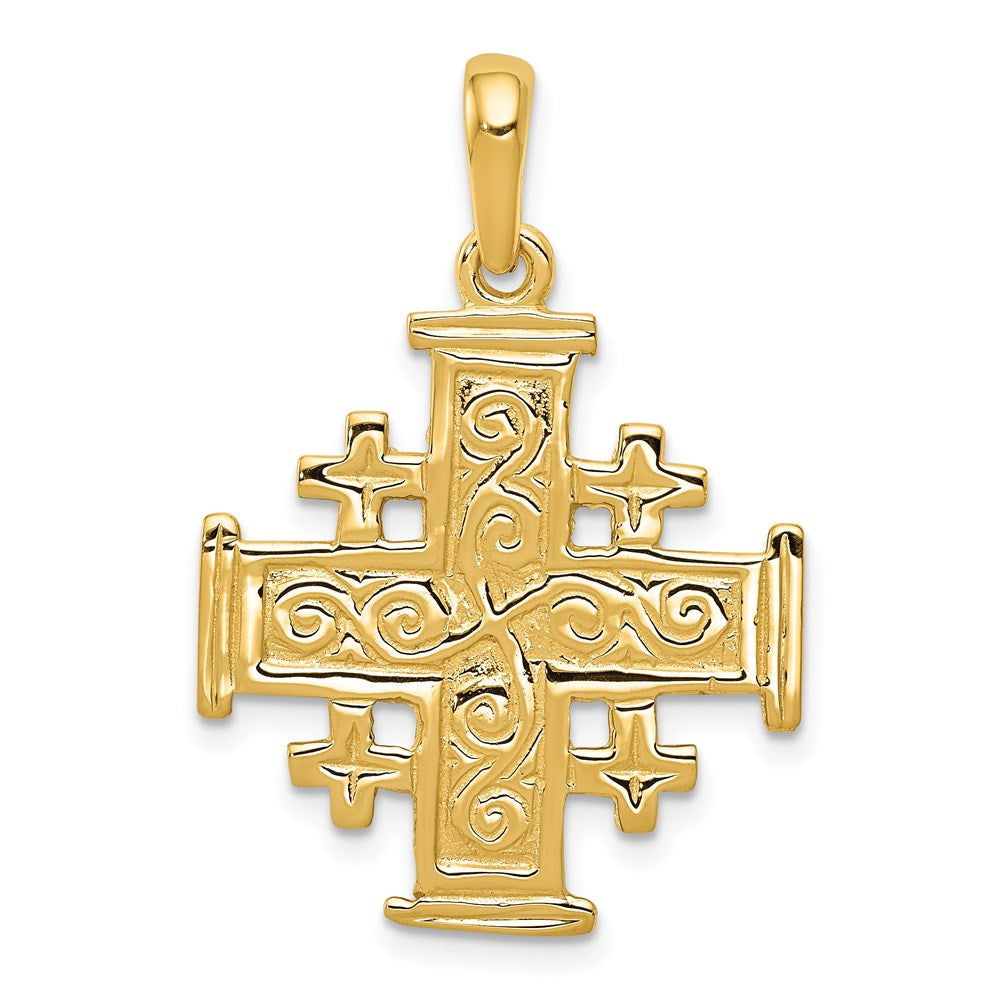14k Jerusalem Cross Pendant - 2