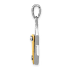 14k Two-tone Star of David Pendant - 5