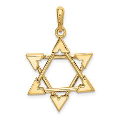 14k Two-tone Star of David Pendant - 3