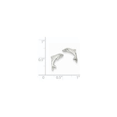 14k White Gold Dolphin Earrings