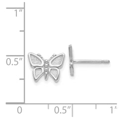 14k White Gold Butterfly Earrings