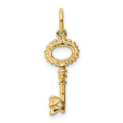 14K Polished Key Charm - 2