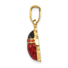 14k Enameled Ladybug Charm - 3