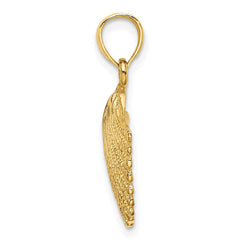 14k Scallop Shell Pendant - 7