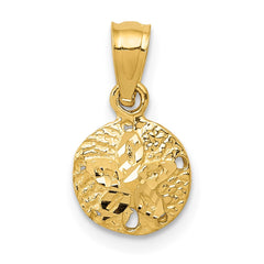 14K Sand Dollar Pendant - 4