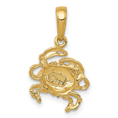 14k Crab Pendant - 2